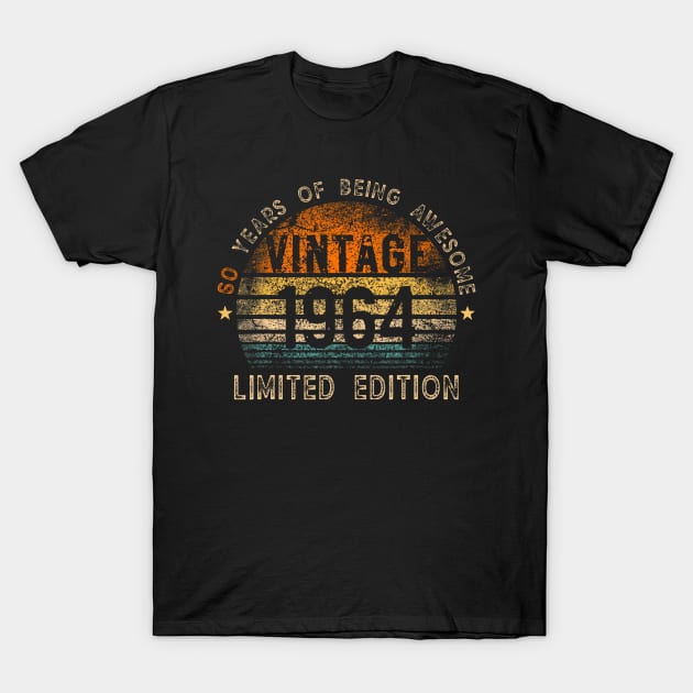 Year Old Vintage 1964 Limited Edition 60th Birthday T-Shirt by Aleem James